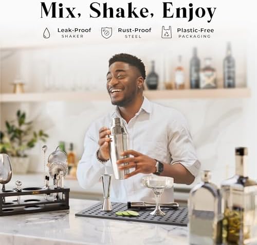 BARE BARREL® Mixology Bartender Kit Bar Set | 16-Piece Cocktail Shaker