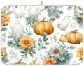 OTVEE Halloween Pumpkins Art Dish Drying Mat for Kitchen Counter