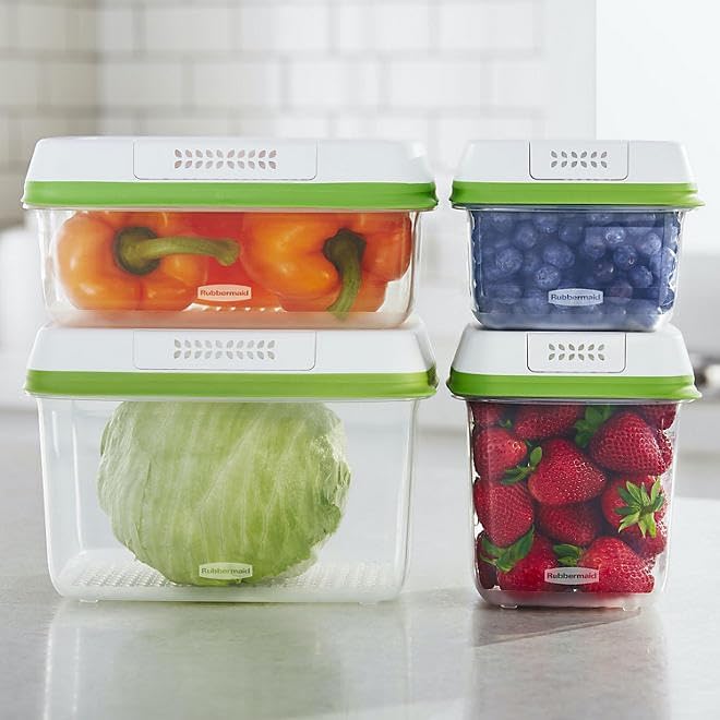Rubbermaid FreshWorks Produce Saver, Medium and Large Storage