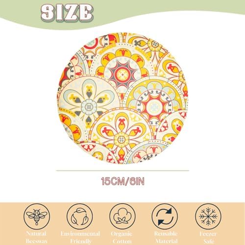 3 PCS Reusable Beeswax Bowl Covers