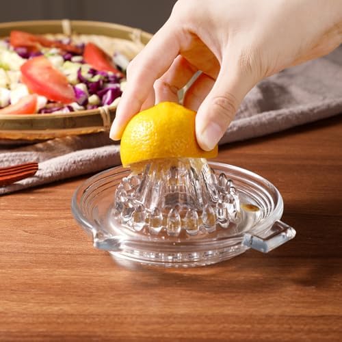 Glass Manual Lemon Juicer with Pour Spout