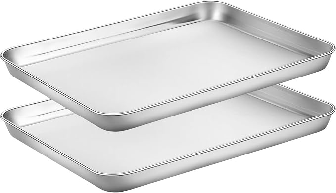 Baking Sheets Set of 2, HKJ Chef Cookie Sheets 2 Pieces & Stainless Steel by HKJ+Chef
