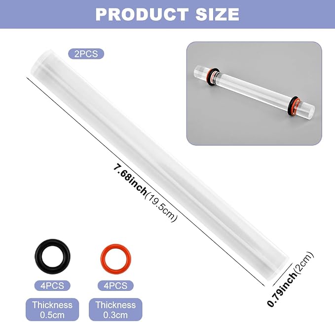 Polymer Clay Roller Tools, Acrylic Rolling Pin - Image 3