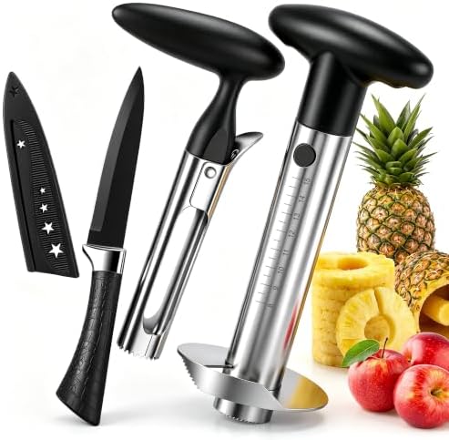 Pineapple Corer and Slicer, Stainless Steel Pineapple Cutter and