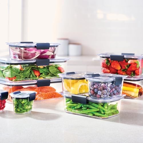 Rubbermaid Brilliance BPA Free Airtight Food Storage Containers with
