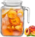 Hermetic Seal Glass Pitcher with Airtight Lid & Spout - 68oz Water