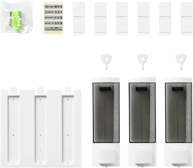 Shower Soap Dispenser 3-Chamber, Drill Free - Image 4