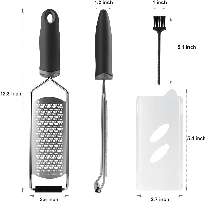 Upgraded Lemon Zester & Cheese Grater, Food Grade Stainless Steel None-Slip - Image 2