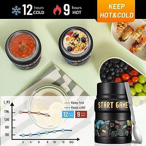 Charcy 17oz Thermo for Hot Food, Insulated Lunch Food Container with