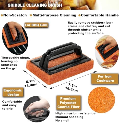 ROMANTICIST 8pc Professional Stainless Griddle Accessories Kit