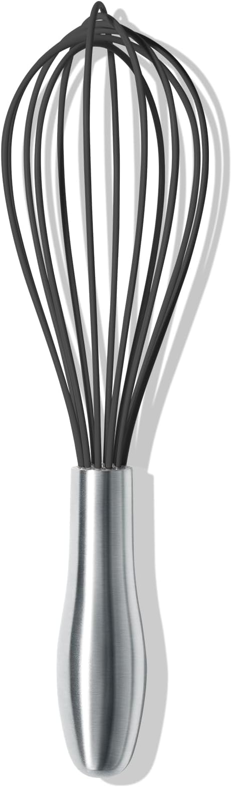 OYV 10-Inch Black Silicone Whisk, Heat Resistant 480°F Kitchen Whisk by OYV