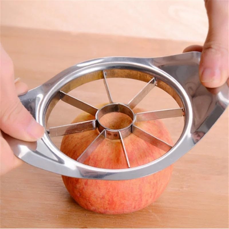 Stainless Steel Apple Cutter Slicer 8 Blade Fruit Divider Corer with