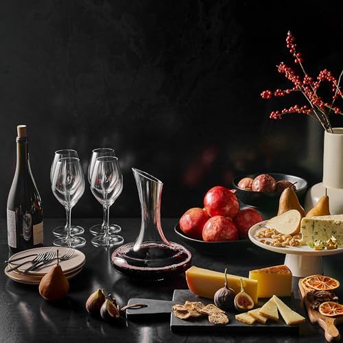 Large Elegant Red Wine Decanter with Aerator Pourer, 1600ml. - Hand