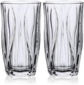 14oz Heavy-Duty Highball Glasses Set of 4 - Chip-Resistant Rim