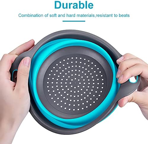 zoopod Collapsible Colander Basket 2 of Set,Vegetables Fruit Washing