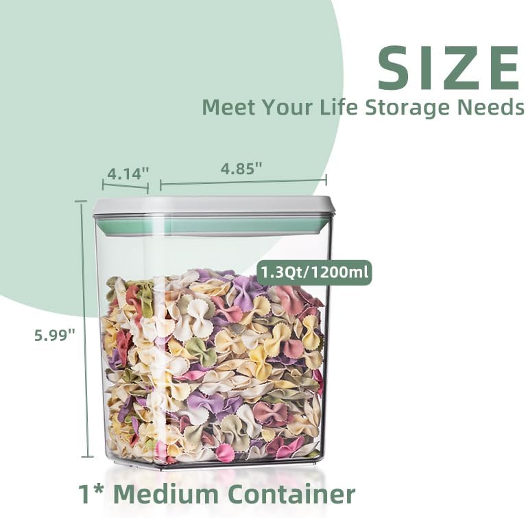 Ankou Pop Airtight Food Storage Containers with Lids- 3 Pcs Stackable