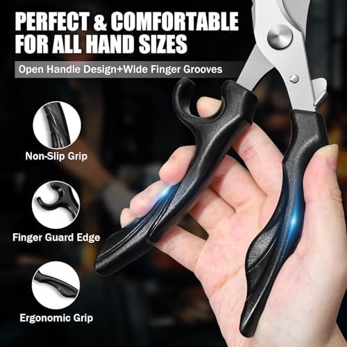 PURPLEBIRD Kitchen Scissors All Purpose, Stainless Poultry Shears