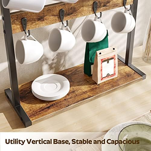 YATINEY 2-Tier Coffee Mug Holder, 8 Hooks