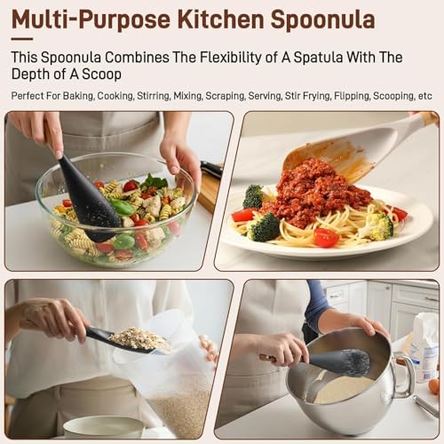 3 PACK Cooking Spoon Spatula for Nonstick Cookware, Heat Resistant