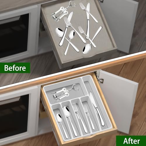 Loyareal Silverware Organizer Utensil Organizer Holder Kitchen Drawer