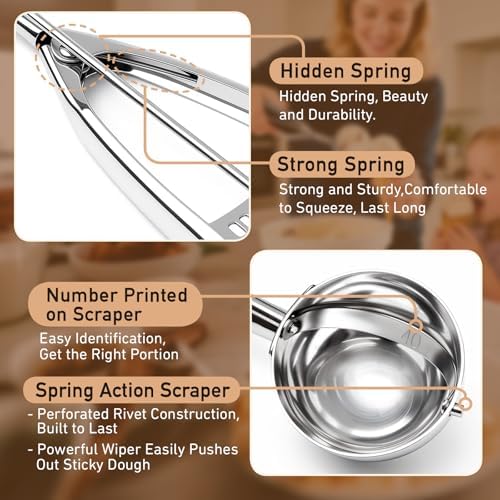 Saebye Cookie Scoop Set, Cookie Scoops for Baking Set of 3, Cookie
