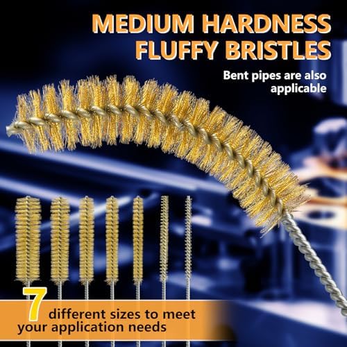 14pcs Brass Wire Brush Stainless Steel Wire Brushes Bottle Brush Set