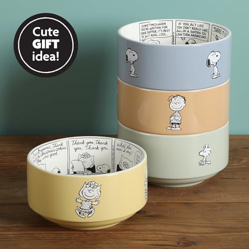 Peanuts Snoopy Bonbon Bites 4-Piece 5.5-Inch Decorated Stoneware