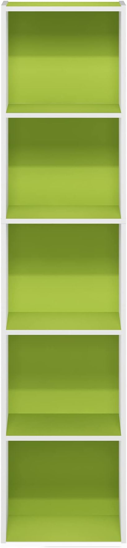 Furinno PASIR Book Shelf, 5-Tier Modern Bookshelf, Open Shelves Bookcase 9 x 12 - Image 8