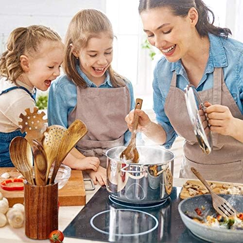 8-Piece Teak Wooden Cooking Utensil Set