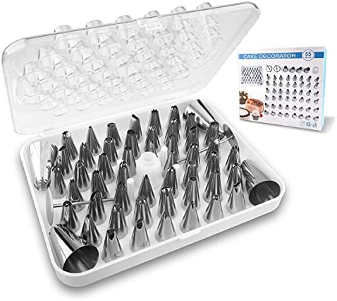 FIVETASCake Decorating kit for Beginners-52 Numbered Icing Tips with