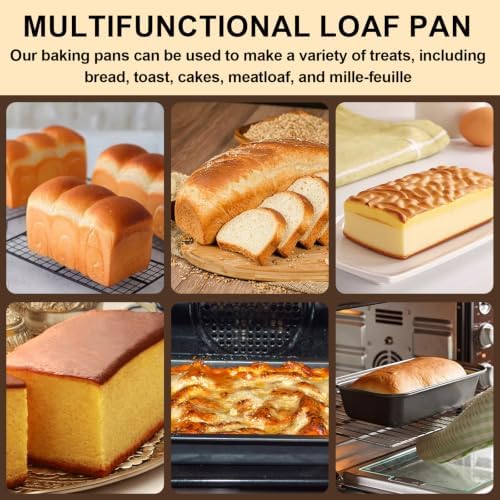 3 Pack Nonstick Loaf Pan Set with 100 Parchment Liners