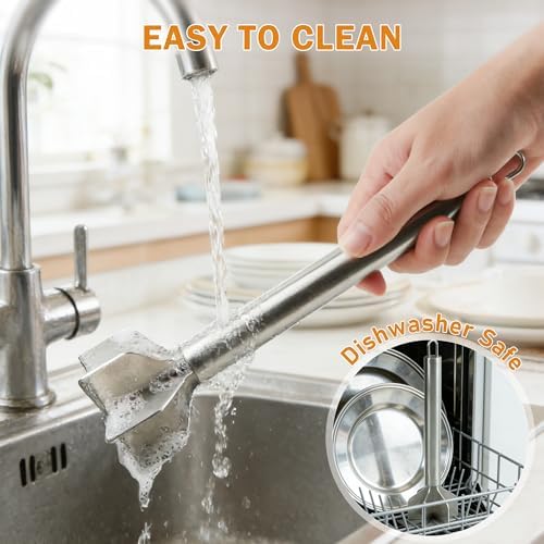 Meat Masher, 6 Blade Stainless Steel Ground Beef Chopper Kitchen Tool