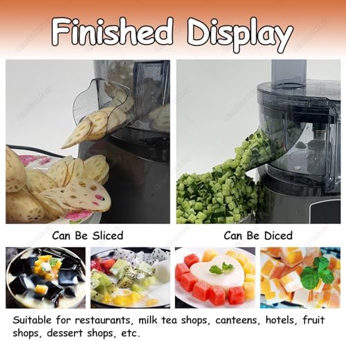 Professional Electric Vegetable Dicer, Large Capacity, 3 Blades