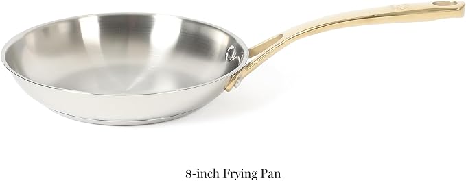Martha Stewart Castelle 8-Inch Stainless Steel Frying Pan - Image 3