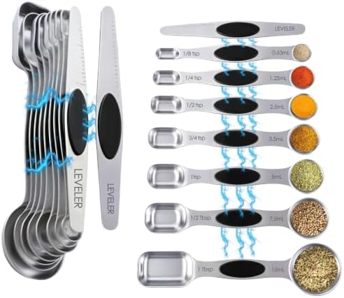 Measuring Spoons,Magnetic Measuring Spoons Set,304 Stainless Steel 7