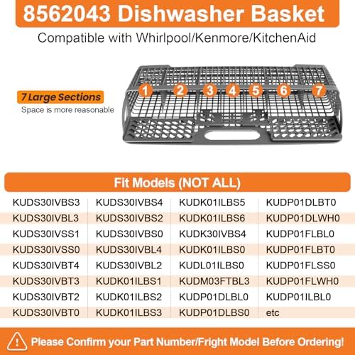 8562043 WP8562043 Universal Dishwasher Silverware Basket For