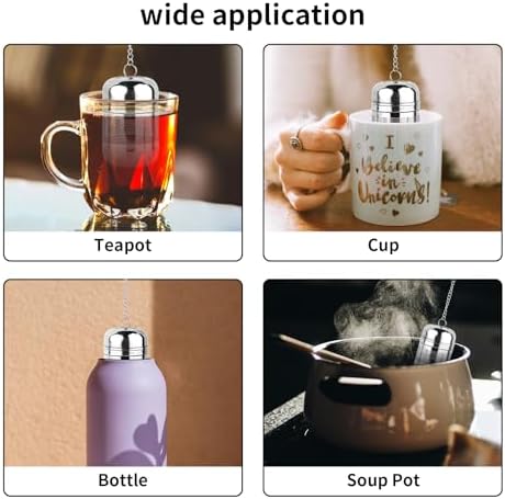 Fri4Free 2PCS Fine Mesh Stainless Steel Tea Infusers with Chain Hook &