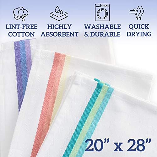 GREEN LIFESTYLE Kitchen Towels 20" x 28" Set of 12 - Kitchen Dish
