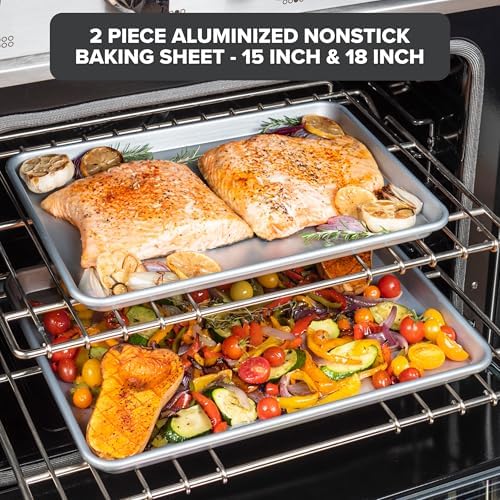 Viking Premium 2-Piece Nonstick Baking Sheet Pan Set, Made without
