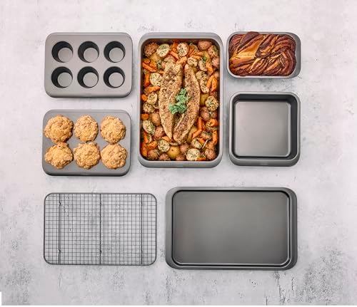 Chicago Metallic 7-Piece Nonstick Bakeware Nesting Set