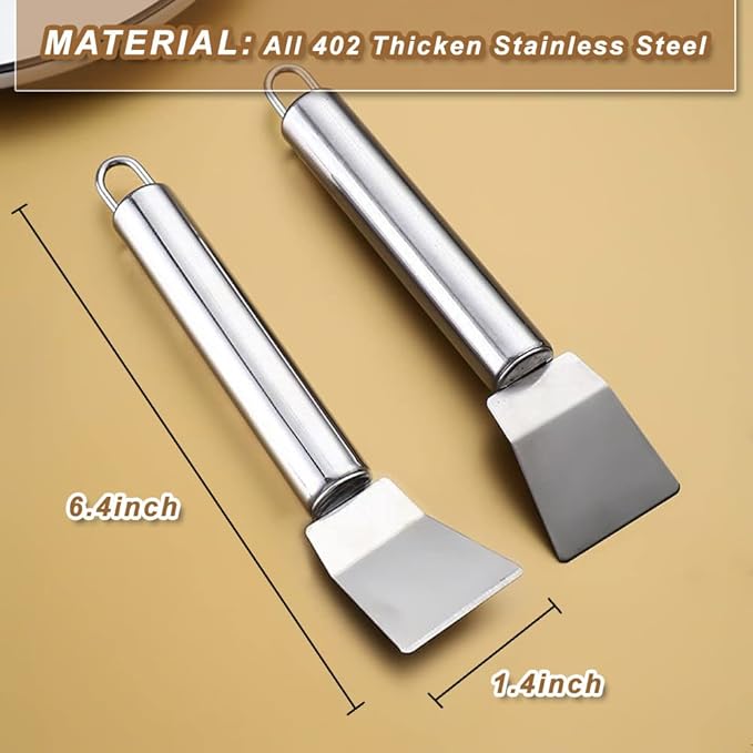 Kitchen Stove Cleaning Brush + Scraper Tool Set, Brass Wire Brushes - Image 5