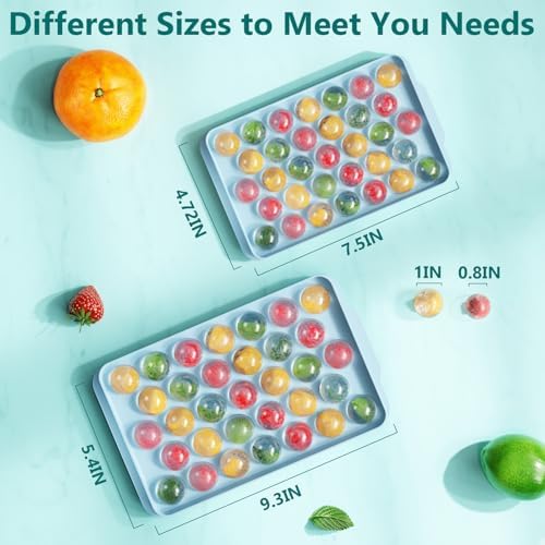Optish 3 Pack Ice Trays for Freezer, 99 PCS Small Ice Cube Tray with