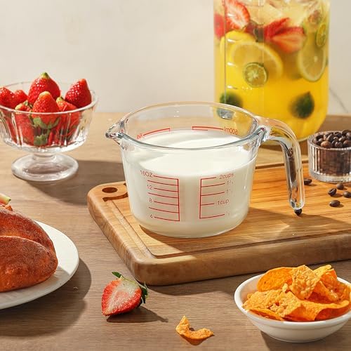 Glass Measuring Cup For Baking and Cooking, Apartment Kitchen Tools