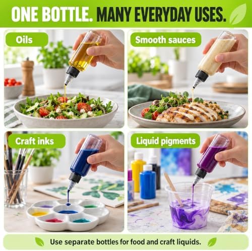 20 Pack Clear Dispensing Bottles with Twist Top Caps,4oz
