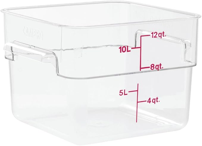 Cambro 12SFSCW135 Camwear Polycarbonate Square Food Storage container, 12 Quart - Image 2
