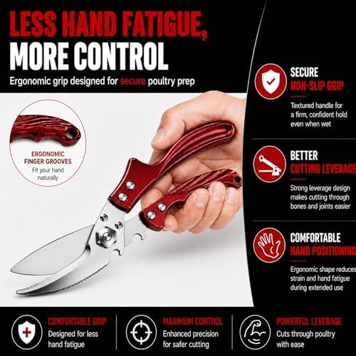 Heavy Duty Kitchen Shears, Poultry Shears and Cooking Scissors