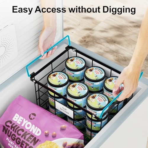 iSPECLE Stackable Freezer Organizer Bins, 3.5 Cu.ft, 3 Pack