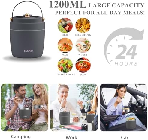 40oz Stainless Steel Vacuum Insulated Food Jar for Adults Wide Mouth
