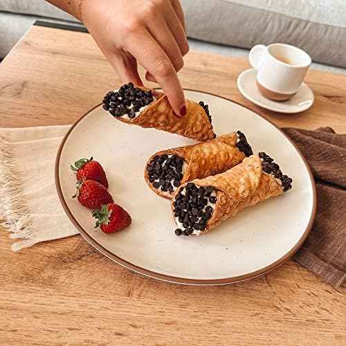 Mora Ceramic Dinner Plates Set of 6, 10 inch Dish Set - Microwave
