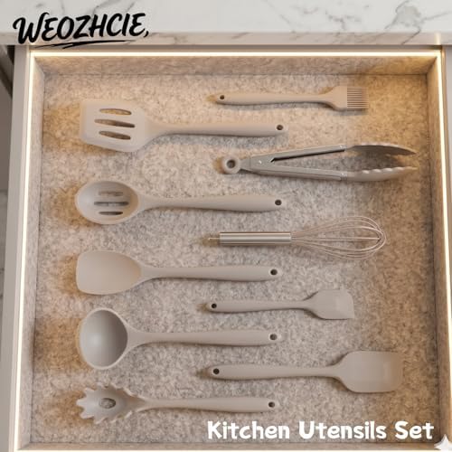 Silicone Kitchen Utensils Set,10 PCS Cooking Kitchen Utensils Set